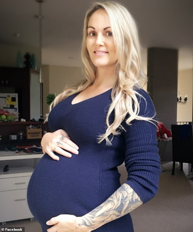 Ms Chase (pictured nine months pregnant with twins) describes how raising her children alone has made her feel 'the most confident and empowered' she has felt in a long time