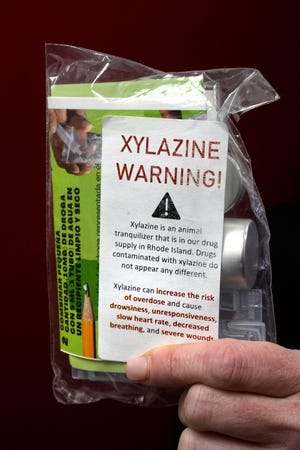 Xylazine is often mixed with fentanyl and it can cause severe skin ulcers and wound necrosis if injected repeatedly.