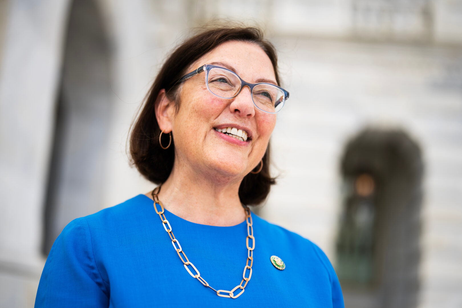 Rep. Suzan DelBene, D-Wash., is seen on the House steps on Sept. 13.